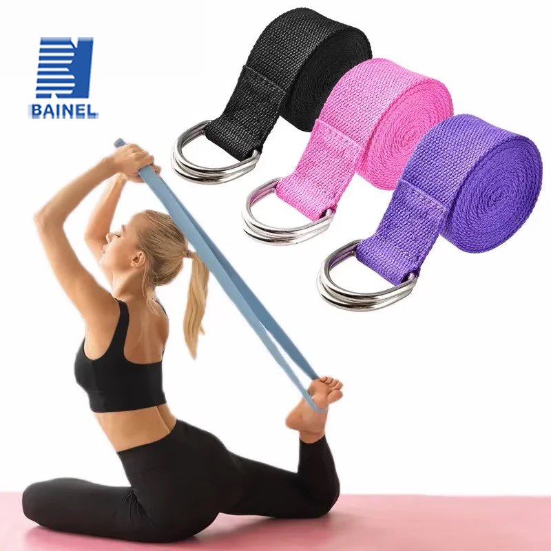 D Ring Strap - 183*3.8cm Yoga Strap Cotton Exercise Yoga