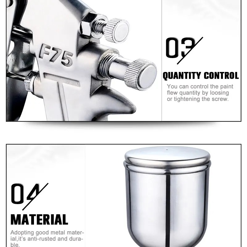 F-75 Spray Gun 1.5mm Nozzle wi – Metallic Spray Paint Bewertung und Preis