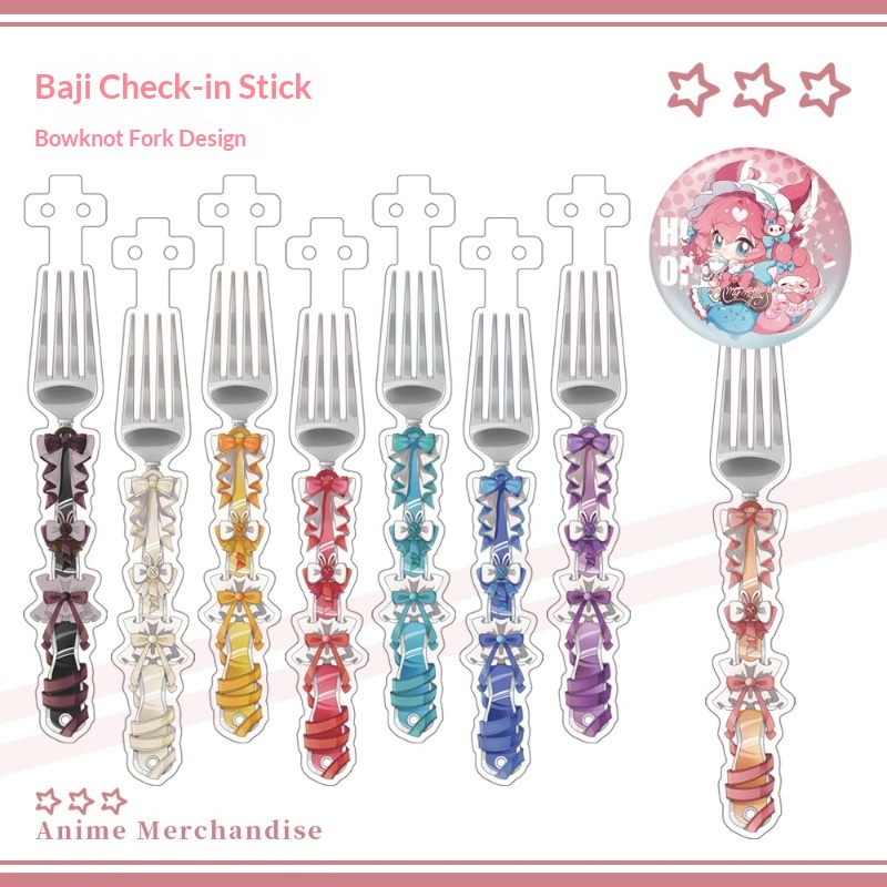 Anime Acrylic Bowknot Fork Sha – Acrylic Cosplay Prop Bewertung und Preis