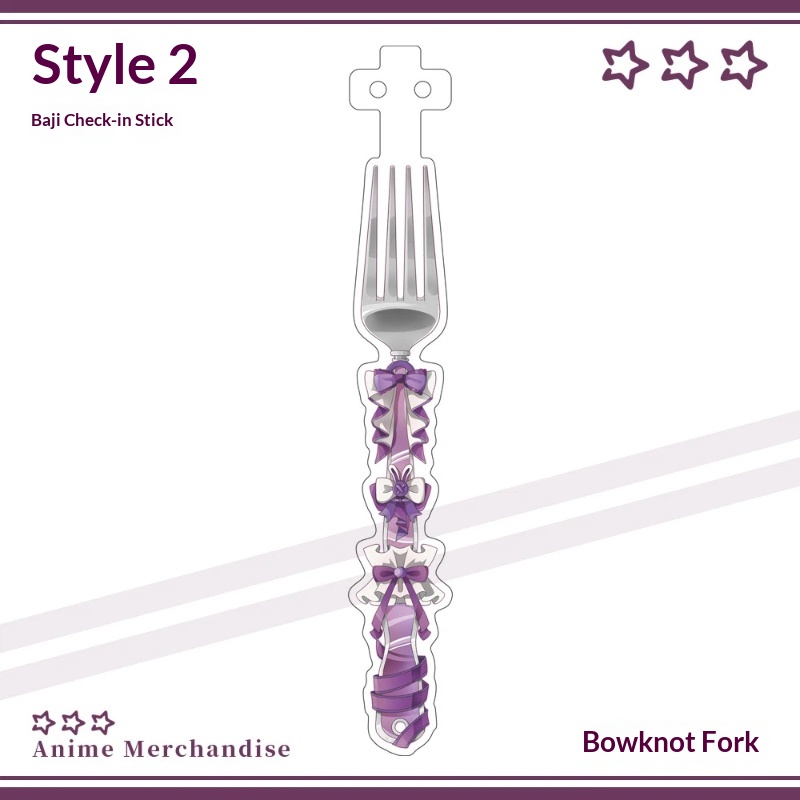 Anime Acrylic Bowknot Fork Sha – Acrylic Cosplay Prop Bewertung und Preis