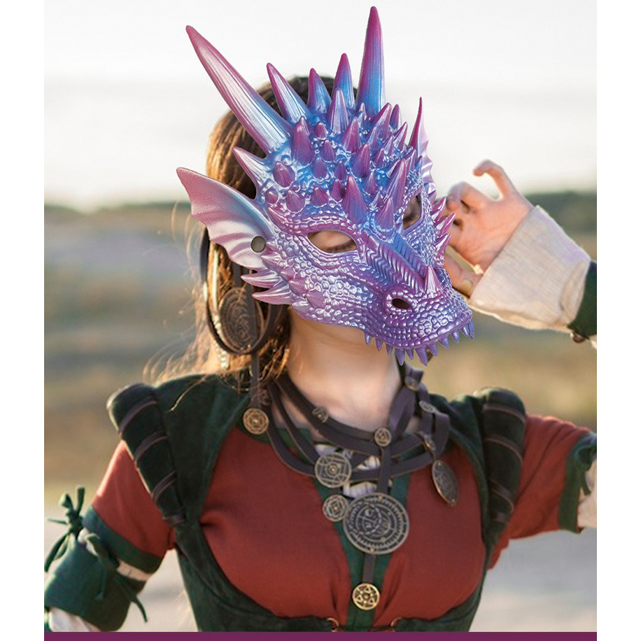 Pearl Blue Dragon Mask 3D Prin – Cosplay Prop Blueprints Bewertung und Preis