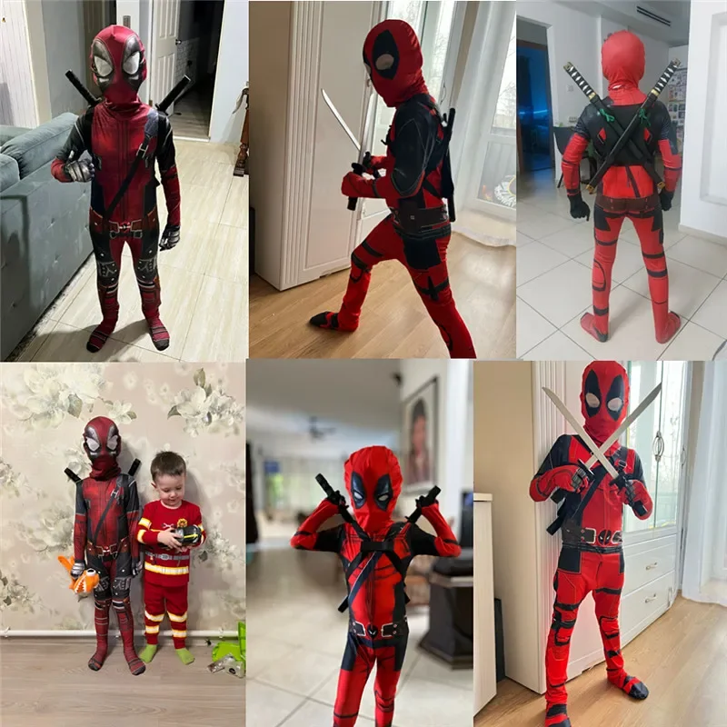 3-12Y Kids Deadpool Costume wi – Cosplay Prop Dagger Bewertung und Preis