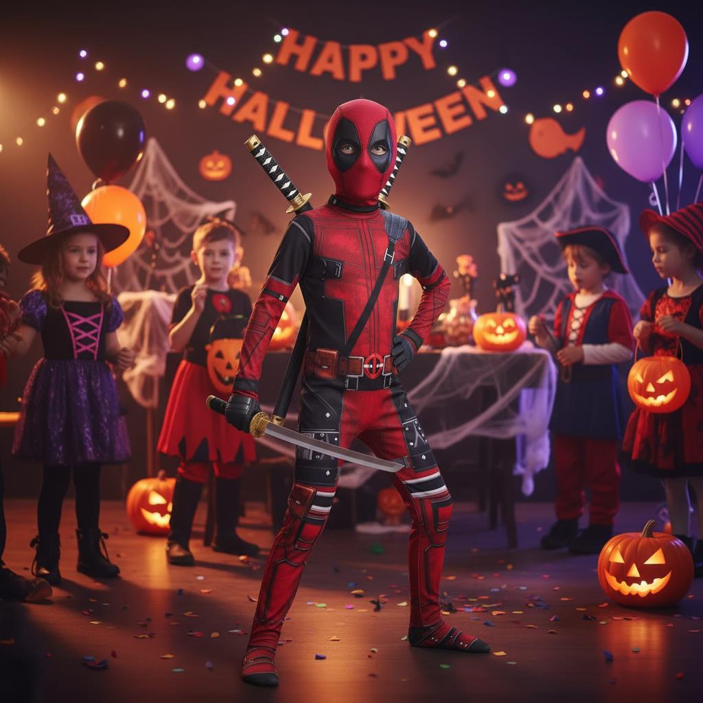 3-12Y Kids Deadpool Costume wi – Cosplay Prop Dagger Bewertung und Preis
