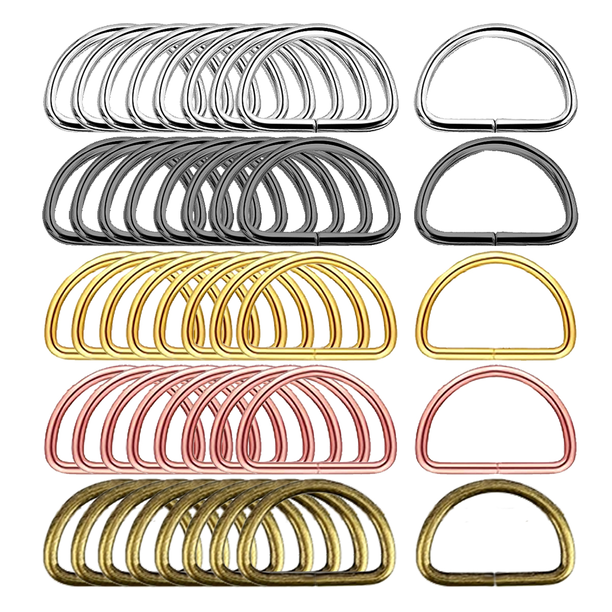 30/60/100Pcs D-Shaped Ring Met – D Ring Strap Bewertung und Preis