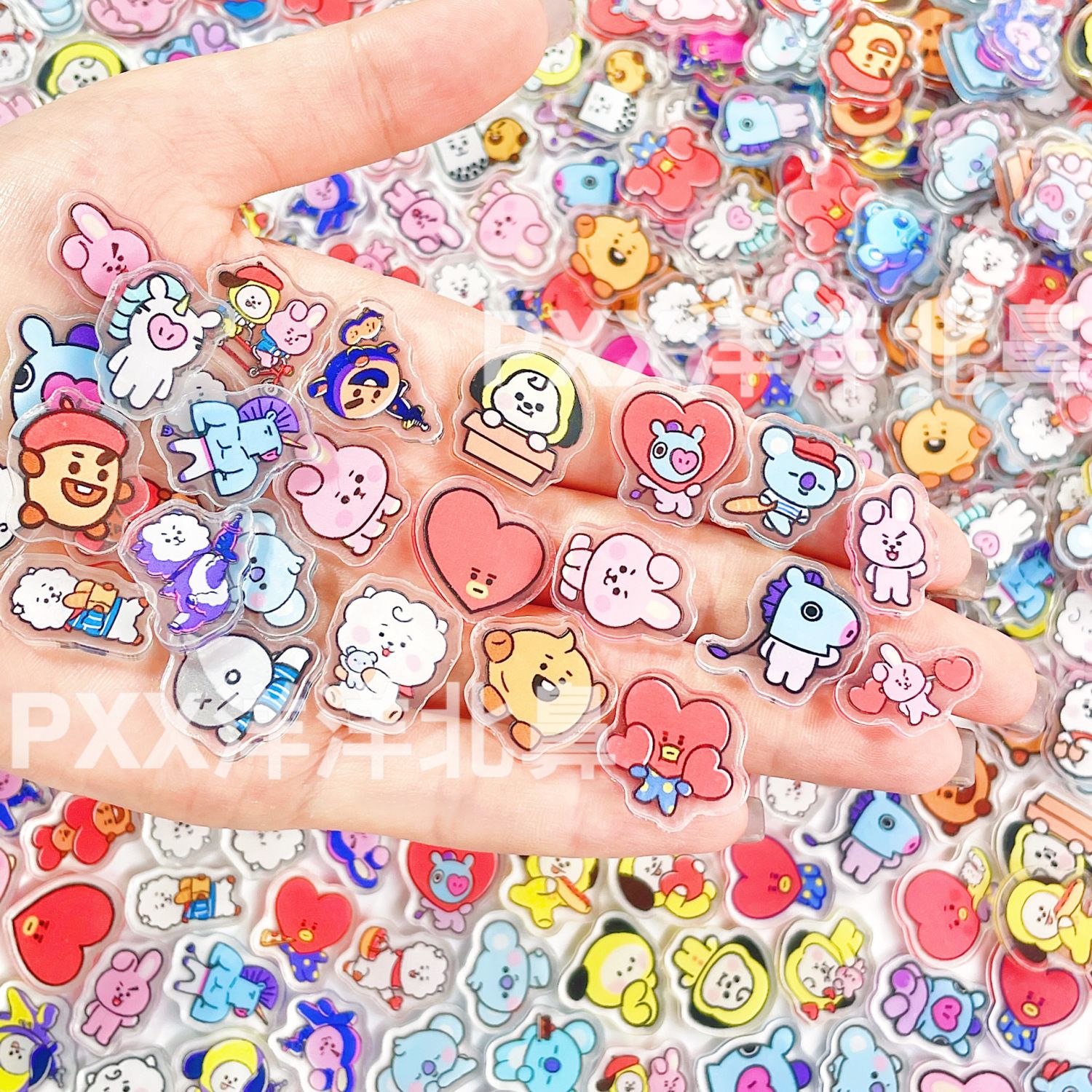 100pcs BT21 BTS single-layer 2 – Acrylic Cosplay Prop Bewertung und Preis