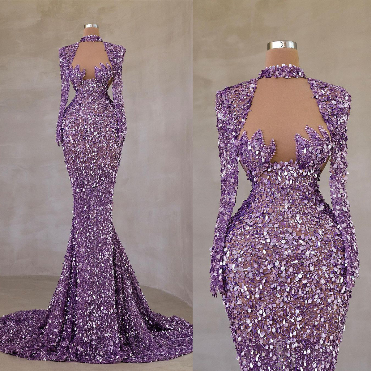 Gorgeous Purple Sequined Merma – Briar Cosplay Prop Bewertung und Preis