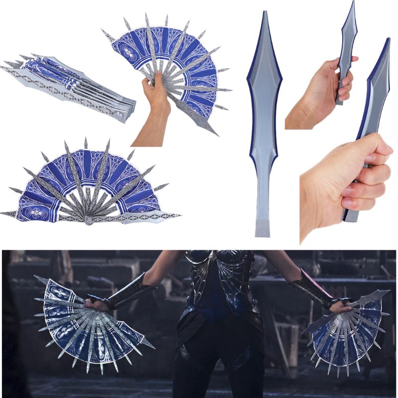 Anime Kitana Cosplay MK Blue H – Cosplay Prop Blueprints Bewertung und Preis